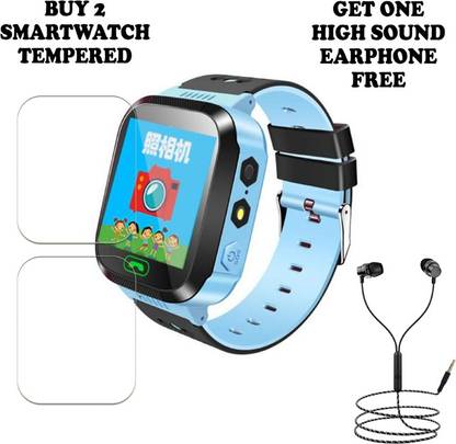 ARBAN Tempered Glass Guard for Q528 Smart Watch 1.44Inch BUY PACK 2 AND GET ONE EARPHONE FREE