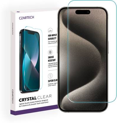 CZARTECH Tempered Glass Guard for APPLE Iphone 15 Pro