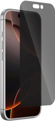 prozzile Tempered Glass Guard for iPhone 16 Pro Max, Privacy Screen Protector Tempered Glass, Anti-Spy, Fingerprint unlocking, Full coverage, Accessories, Case Friendly, Easy Installation