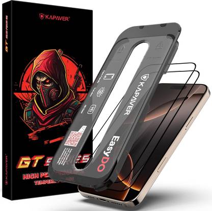 Kapaver Tempered Glass Guard for Apple iPhone 16 Pro Max