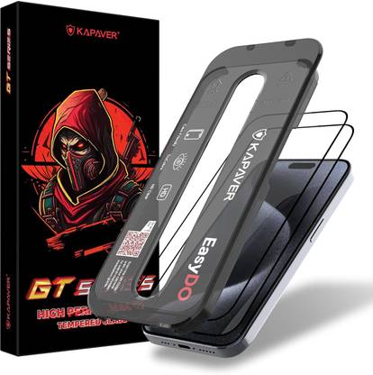 Kapaver Tempered Glass Guard for Apple iPhone 15 Pro