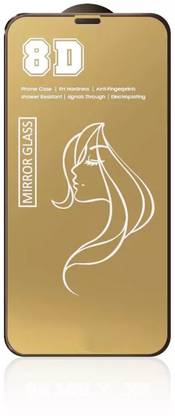 ONCRAVES Tempered Glass Guard for Apple iPhone X 8D Tempered Glass Color Mirror Screen Protector Edge-to-Edge Coverage.