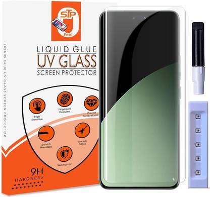 STP FEEL Tempered Glass Guard for Xiaomi 14 Civi 5G UV Premium Curved Screen Protector Guard with Easy Installation Kit