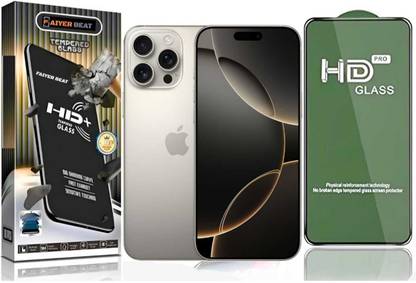 FAIYER BEAT Tempered Glass Guard for Premium high definition Tempered Glass For iphone 16 pro max(high definition finish,Pack Of 1) Advanced gaming high definition Full Screen Coverage Screen Protector for iphone 16 pro max