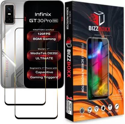 BizzBoxx Tempered Glass Guard for Infinix GT 30 Pro 5G+, Infinix GT 30 Pro, Infinix GT30 Pro, GT 30 Pro, Precise Curved Edges, Scratch Guard, temper glass guard, screen guard, 6.78 Inch With Installation Kit