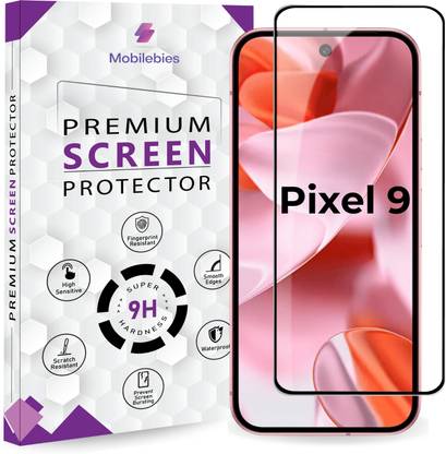 Mobilebies Tempered Glass Guard for Google Pixel 9 / 9Pro Premium Full Glue Black Border Screen Protector