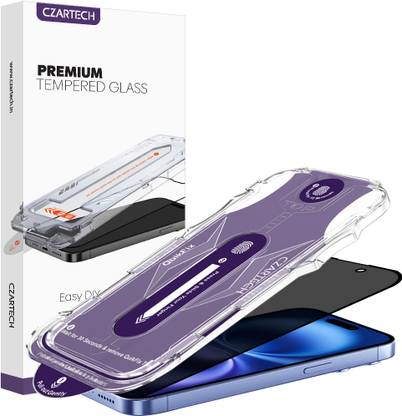 CZARTECH Tempered Glass Guard for Apple iPhone 16 Plus Privacy Glass