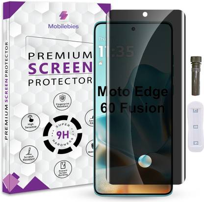 Mobilebies Tempered Glass Guard for Motorola Edge 60 Fusion 5G Advanced HD+ UV Privacy Screen Protector Guard with Easy Installation Kit