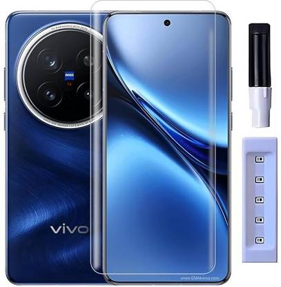Bulkwala Edge To Edge Tempered Glass for Tempered Glass Design for Vivo X200 Pro 5G, Premium Tempered Glass Design for Vivo X200 Pro 5G Advanced Border Less Full Edge to Edge UV Screen Protector and Easy Installation Kit-(Pack of 1)