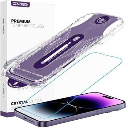 CZARTECH Tempered Glass Guard for Apple iPhone 14 Pro