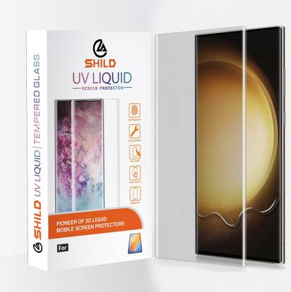 shild Tempered Glass Guard for Samsung Galaxy S23 Ultra Screen Protector UV Full Screen Adhesive [LOCA Liquid Tech][Fingerprint Sensor Compatible