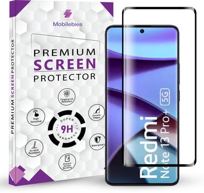 Mobliebies Tempered Glass Guard for Xiaomi Redmi Note 13 Pro Plus Advanced Black Border Screen Protector