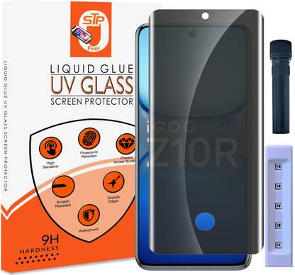 STP FEEL Tempered Glass Guard for IQOO Z10R 5G Iqoo z10r iqooz10r 5g IQOO Z10R UV Advanced Curved Privacy Screen Protector Guard with Easy Installation Kit