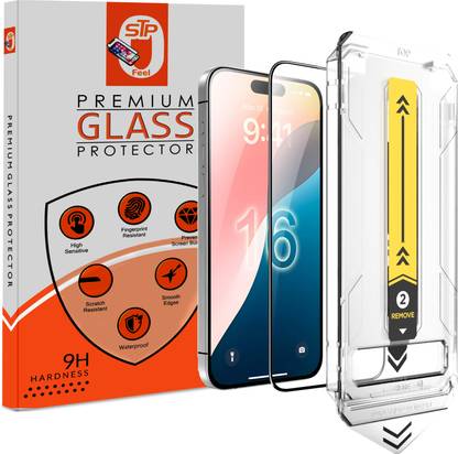 Maxboost Tempered Glass Guard for iPhone 16 Pro Max 5G Ezee Premium Tempered Glass Screen Protector Guard with Easy Applicator