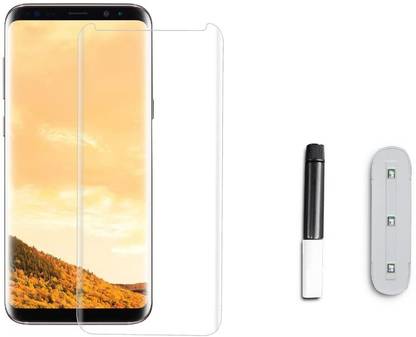 Maxboost Tempered Glass Guard for Samsung Galaxy S8 Premium UV Edge to Edge Screen Protector Guard With Installation Kit