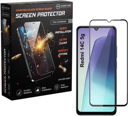 mehra Tempered Glass Guard for Mi Redmi 14C 5G Premium Quality Superx