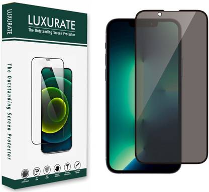 LUXURATE Tempered Glass Guard for Apple iPhone 14 Plus, Apple iPhone 13 Pro Max, Privacy Screen Guard, with Easy Installation Kit