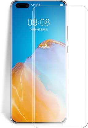 Aadya Alley Tempered Glass Guard for Huawei P40 Pro Advanced Border-Less Full Edge to Edge UV Screen Protector (with Installation kit)