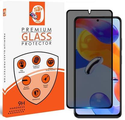 STP FEEL Tempered Glass Guard for Redmi Note 12 Pro Anti-Spy Edge to Edge Coverage with Easy Installation Kit