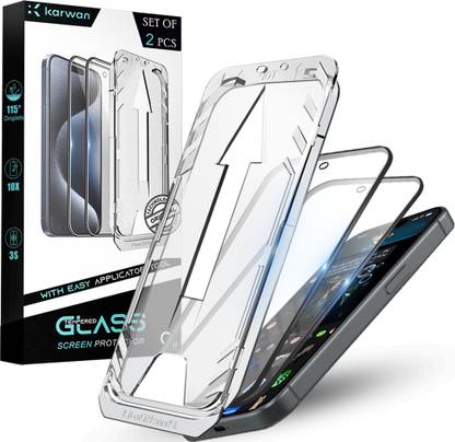 KARWAN Tempered Glass Guard for Apple iPhone 15 Plus,Apple iPhone 16 Plus
