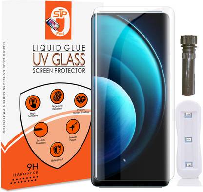 STP FEEL Tempered Glass Guard for Vivo Y300 Plus UV Advanced Curved Screen Protector Guard with Easy Installation Kit