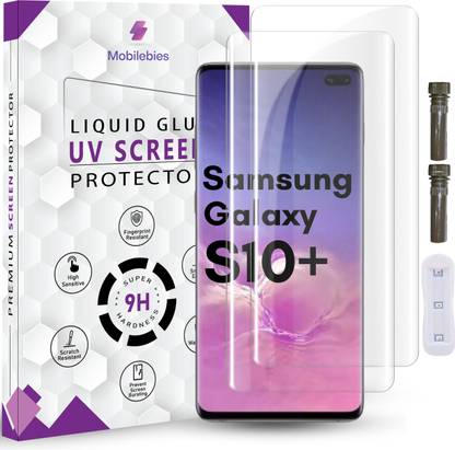 Mobilebies Tempered Glass Guard for Samsung S10 Plus Advanced HD+ UV Tempered Glass Screen Protector