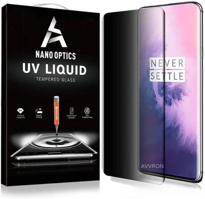 AVVRON Tempered Glass Guard for Oneplus 8 Pro Privacy Screen Protector, UV Tempered Glass