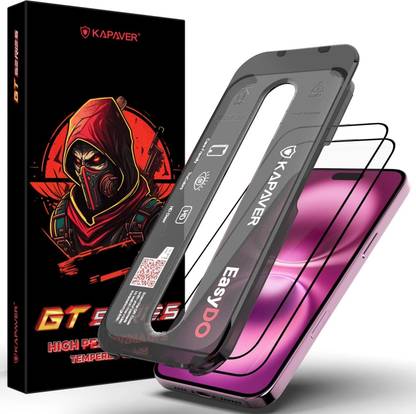 Kapaver Tempered Glass Guard for Apple iPhone 16