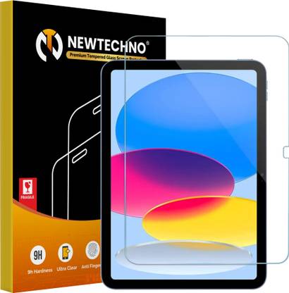newtechno Tempered Glass Guard for Premium Tempered Glass for iPad 11th Generation (A16) / iPad 10th Generation 10.9 inch (2022), 9H Tempered Glass, Screen Protector Guard, with Edge to Edge Coverage and Easy Installation kit