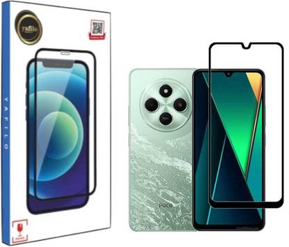YAFILO Tempered Glass Guard for POCO C75 5G Edge-to-Edge Full Screen Protector with Easy Self-Installation Kit