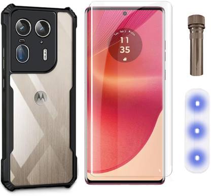 Shadow Tempered Glass Guard for Motorola Moto Edge 50 Ultra, Gorilla filve, Moto Edge 50 Ultra Back Cover Combo, Case-friendly design