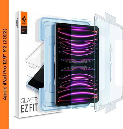 Spigen Tempered Glass Guard for iPad Pro 12.9 inch M2 (2022), iPad Pro 12.9 inch (2021/2020/2018)