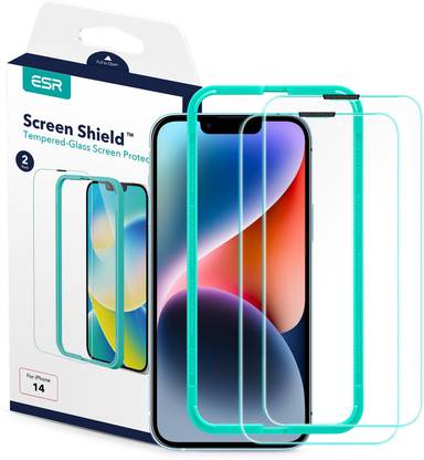 ESR Screen Guard for iPhone 14, iPhone 13, iPhone 13 Pro,Military-Grade Protection with Easy Installation frame