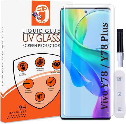 STP FEEL Tempered Glass Guard for Vivo Y78 5G , Y78 Plus 5G , Y78 + Premium Technology UV Glass with Installation Kit