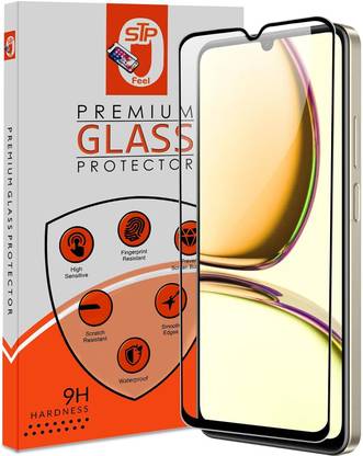 STP FEEL Edge To Edge Tempered Glass for Realme C53, Poco M6 Premium Screen Protector Guard with Easy Installation Kit