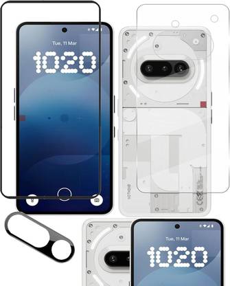 Besmon Tempered Glass Guard for Nothing Phone 3a 5G Tempered Glass Screen Protector Front And Back Screen Guard With camera lens protector