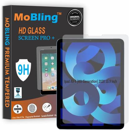 Mobling Tempered Glass Guard for Apple iPad Air 2020 A2324, iPad Air 4 (4th Gen 2020), iPad Air 5 (5th Gen 2022) 10.9 Inch (A2072/A2316/A2335)