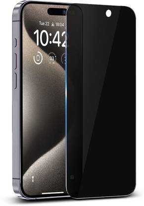 Gripp Tempered Glass Guard for Apple iPhone 15 Pro (6.1"), Privacy Full Screen Coverage & 9H Hardness Screen Protector