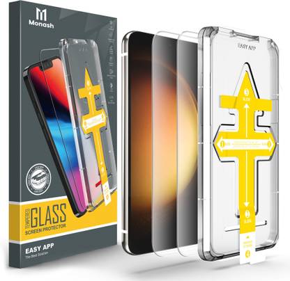 Monash Tempered Glass Guard for Samsung Galaxy S23 with Easy Auto-Align Install Kit