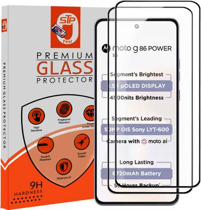 STP FEEL Tempered Glass Guard for Motorola G86 Power 5G / G86 Power 5G Premium Screen Protector Guard with Easy Installation Kit