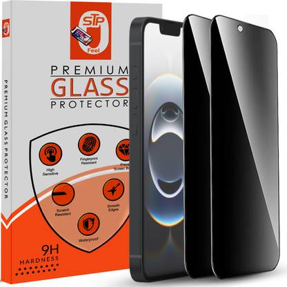 STP FEEL Tempered Glass Guard for iPhone 16e 5G Privacy Screen Protector Guard with Easy Installation Kit