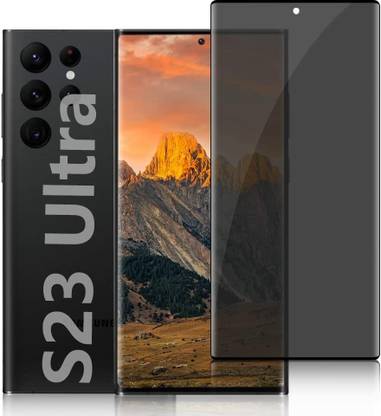 nzon Edge To Edge Tempered Glass for Samsung Galaxy S23 Ultra Privacy Tempered Glass Screen Protector 3D Anti-spy Anti-Glare Full Coverage 9H Tempered Glass Screen Film for Galaxy S23ultra