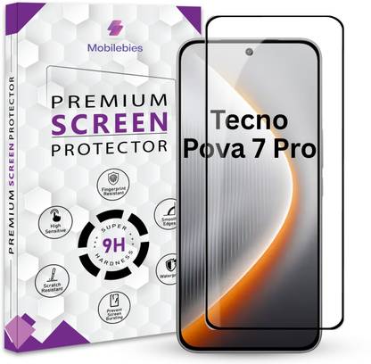 Mobilebies Tempered Glass Guard for Tecno Pova 7 Pro Premium Screen Protector Guard with Easy Installation Kit