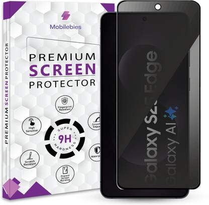 Mobilebies Tempered Glass Guard for Samsung S25 Edge Privacy Screen Protector Guard with Easy Installation Kit