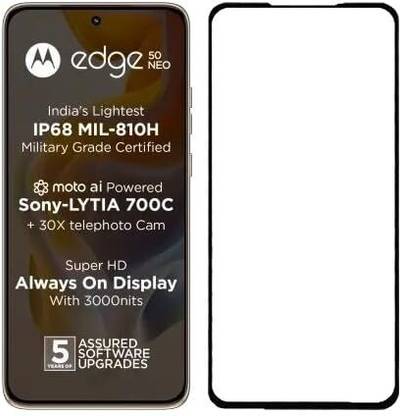 GDBUY Tempered Glass Guard for Motorola Edge 50 NEO, MOTOROLA edge 50 NEO, Moto Edge 50 NEO