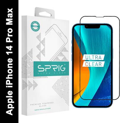 Sprig Edge To Edge Tempered Glass for Apple iPhone 14 Pro Max, iPhone 14 Pro Max, 14 Pro Max