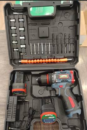 shiv store ZO MAX-18V 18V Reversible Variable Speed Screwdriver Double with 30 pcs Tool Kit Cordless Drill Machine Cordless Drill Machine Cordless Drill (10 mm Chuck Size) Collated Screw Gun