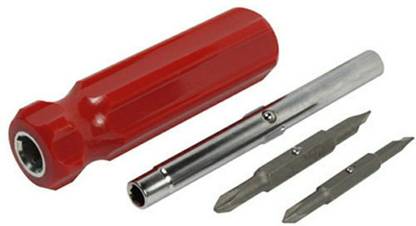 Digital Craft Heavy Duty 6-In-1 Flat Head Phillips Reversible Screwdriver Screwdriver Bit Set