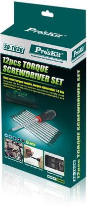 Proskit SD-T636 1~6 N-m Adjustable Torque Screwdriver Set Screwdriver Bit Set