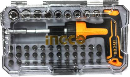 INGCO 47PCS SCREW DRIVER BITS & SOCKET SET WITH T HANDLE WRENCH (HKSDB0478) 47PCS SCREW DRIVER BITS & SOCKET SET WITH T HANDLE WRENCH (HKSDB0478) Screwdriver Bit Set